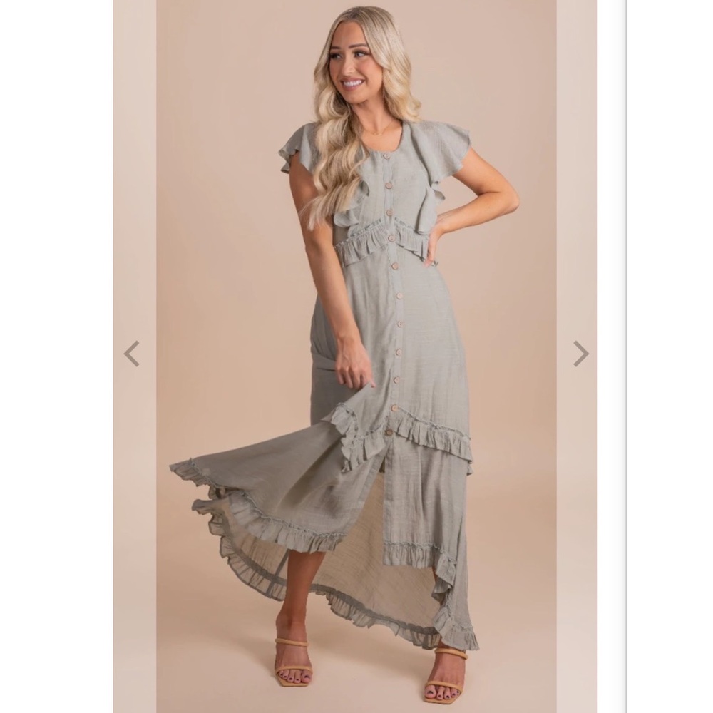 Song of Love Maxi Dress in Sage Green
